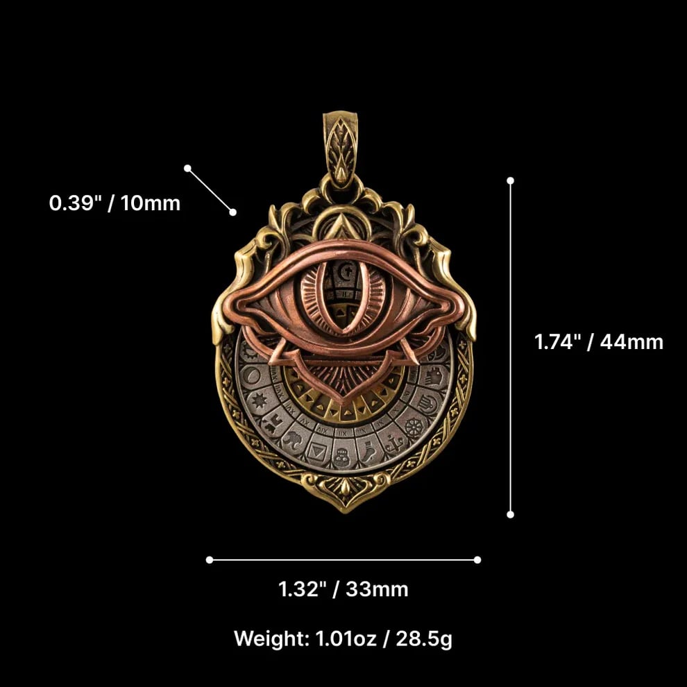 👁️🗨️Handmade Tarot Vision Pendant: Connect to Cosmic Wisdom Anytime(Cheat Sheet Included)