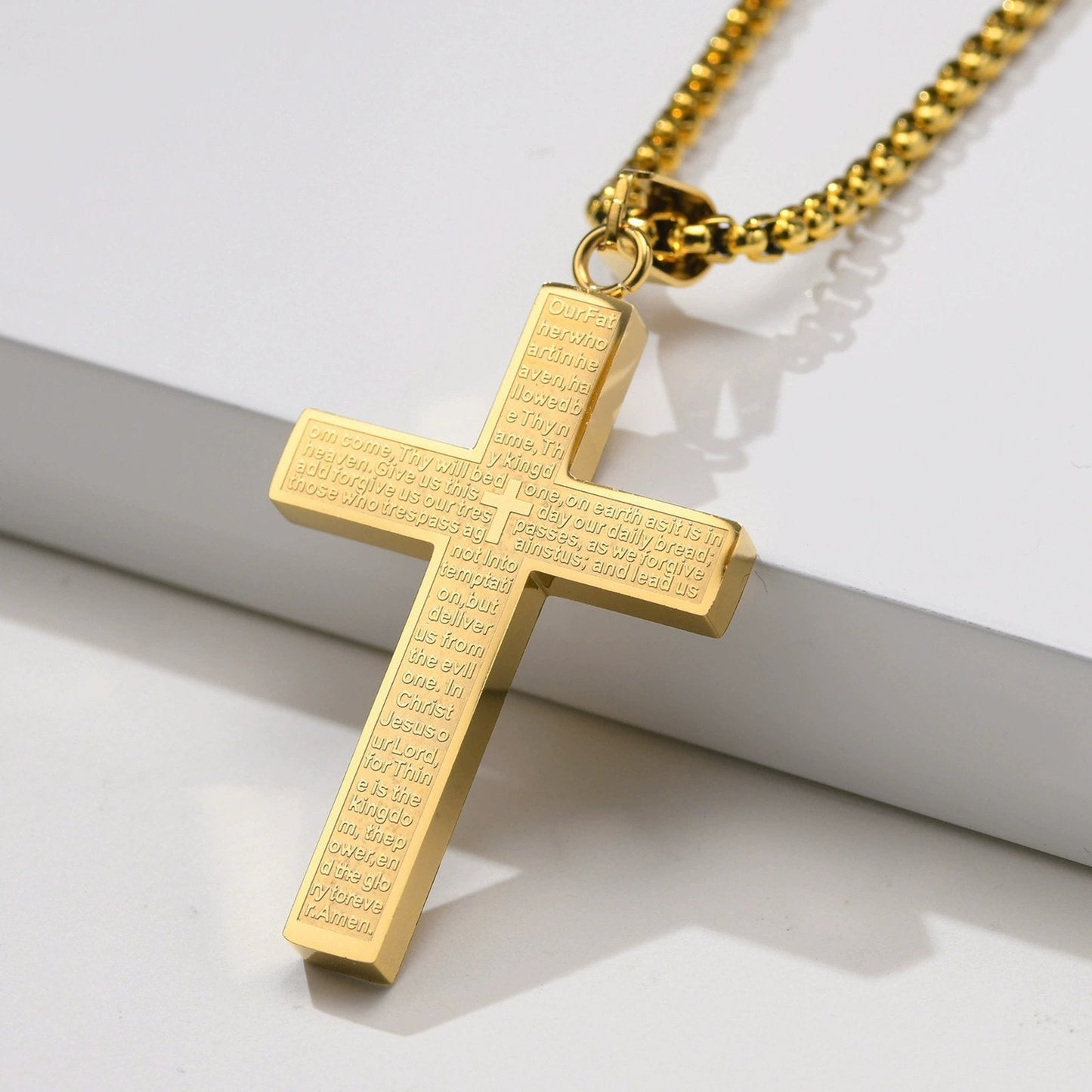 Easter’s Hot Selling & 🔥🔥Lord‘s Prayer Scibble Cross Necklace