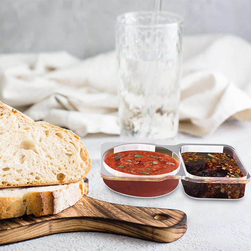 Double Compartment Condiment Containers
