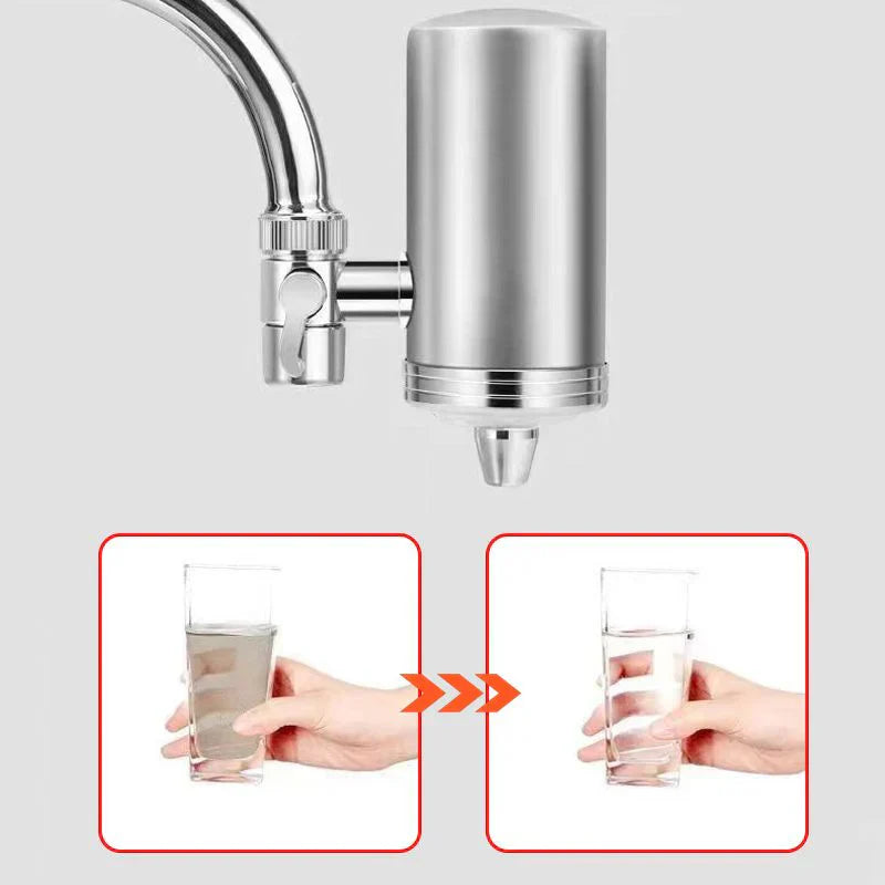 🔥 Installation-free Stainless Steel Household Faucet Water Purifier